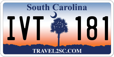 SC license plate IVT181