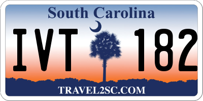 SC license plate IVT182