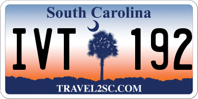 SC license plate IVT192