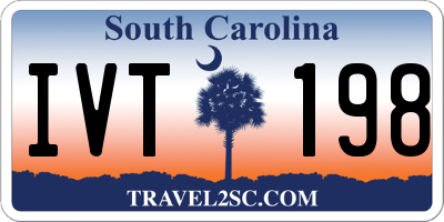 SC license plate IVT198