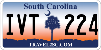 SC license plate IVT224