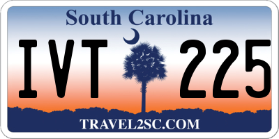 SC license plate IVT225