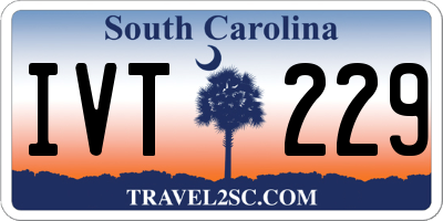SC license plate IVT229