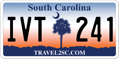 SC license plate IVT241