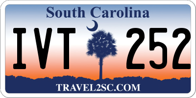 SC license plate IVT252