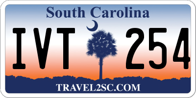SC license plate IVT254