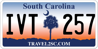 SC license plate IVT257