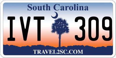 SC license plate IVT309