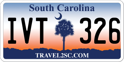 SC license plate IVT326