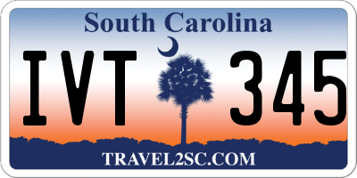 SC license plate IVT345