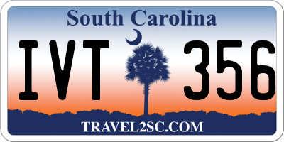 SC license plate IVT356