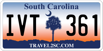 SC license plate IVT361
