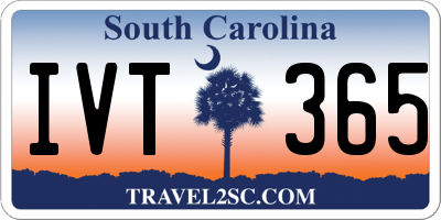 SC license plate IVT365