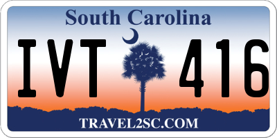 SC license plate IVT416