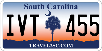 SC license plate IVT455