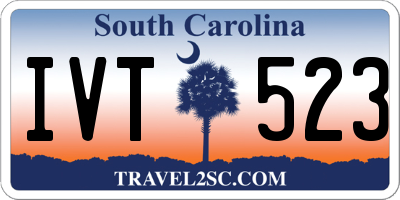SC license plate IVT523