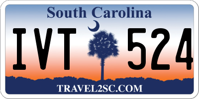 SC license plate IVT524