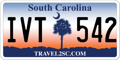 SC license plate IVT542