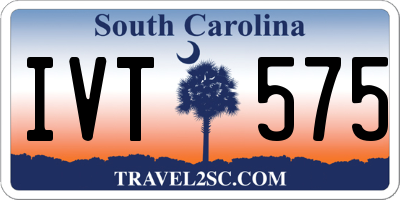 SC license plate IVT575