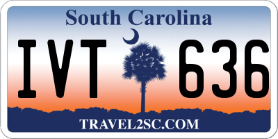 SC license plate IVT636