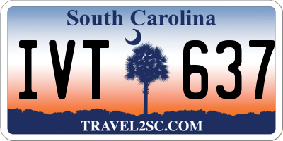 SC license plate IVT637