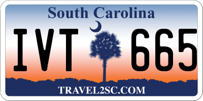 SC license plate IVT665