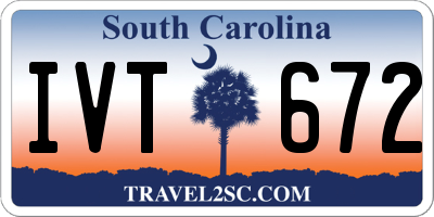 SC license plate IVT672