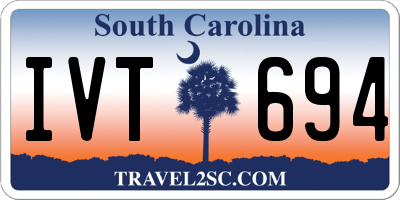 SC license plate IVT694