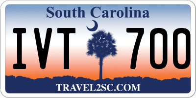 SC license plate IVT700