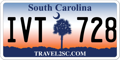 SC license plate IVT728