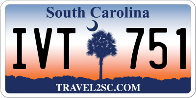SC license plate IVT751