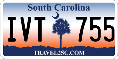 SC license plate IVT755