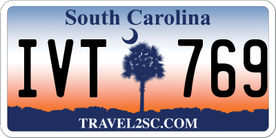 SC license plate IVT769