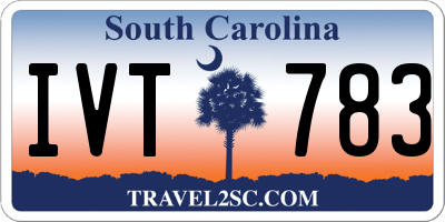 SC license plate IVT783