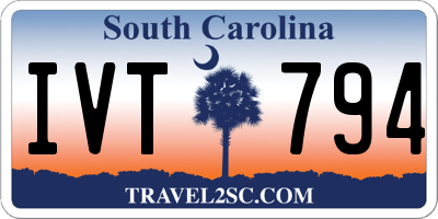 SC license plate IVT794