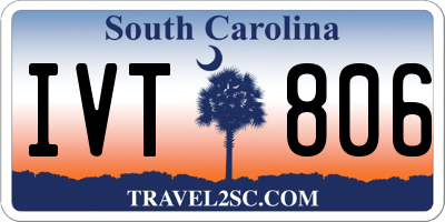 SC license plate IVT806