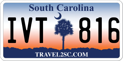 SC license plate IVT816