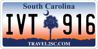 SC license plate IVT916