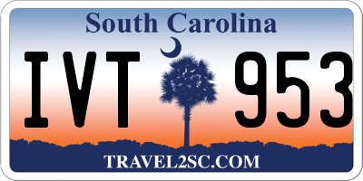 SC license plate IVT953