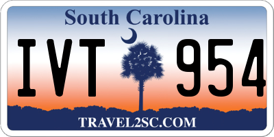 SC license plate IVT954