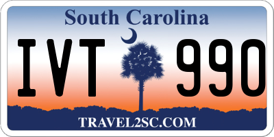 SC license plate IVT990