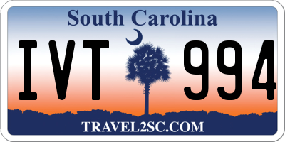 SC license plate IVT994