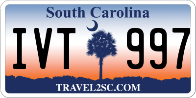 SC license plate IVT997