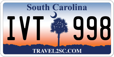 SC license plate IVT998