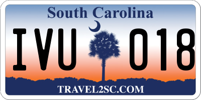 SC license plate IVU018