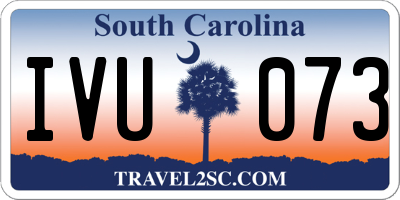 SC license plate IVU073