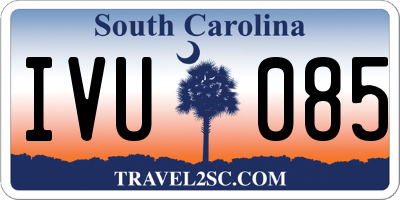 SC license plate IVU085