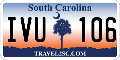 SC license plate IVU106
