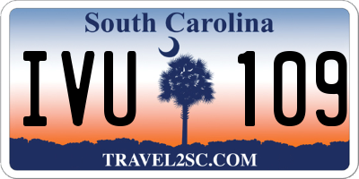 SC license plate IVU109