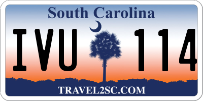 SC license plate IVU114